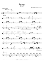 Taxman - The Beatles drum sheet music