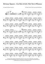 I'm Not a Girl, Not Yet a Woman - Britney Spears drum sheet music