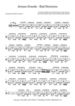 Bad Decisions - Ariana Grande drum sheet music