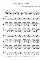 2 Become 1 - Spice Girls drum sheet music