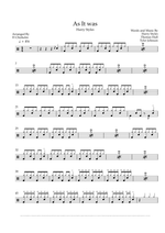 As It Was - Harry Styles drum sheet music