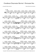Fortunate Son - Creedence Clearwater Revival drum sheet music