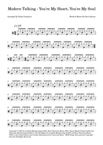 You're My Heart, You're My Soul - Modern Talking drum sheet music