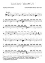 Vision of Love - Mariah Carey drum sheet music
