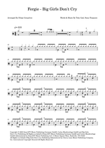Big Girls Don't Cry - Fergie drum sheet music