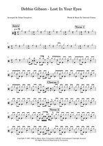 Lost in Your Eyes - Debbie Gibson drum sheet music