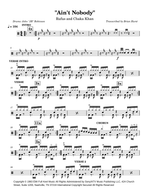 Ain't Nobody - Rufus and Chaka Khan drum sheet music