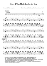 I Was Made for Lovin' You - Kiss drum sheet music