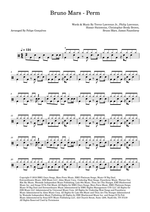 Perm - Bruno Mars drum sheet music