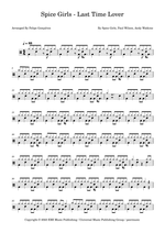 Last Time Lover - Spice Girls drum sheet music