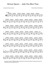 ...Baby One More Time - Britney Spears drum sheet music