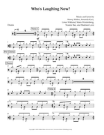 Who's Laughing Now - Ava Max drum sheet music