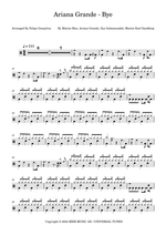 Bye - Ariana Grande drum sheet music