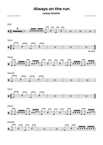 Always on the Run - Lenny Kravitz drum sheet music