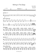 Rolling in the Deep - Adele drum sheet music