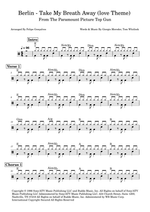 Take My Breath Away (Love Theme) - Berlin drum sheet music