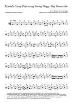 Say Somethin' (feat. Snoop Dogg) - Mariah Carey drum sheet music