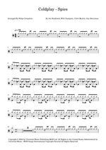 Spies - Coldplay drum sheet music