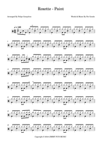 Paint - Roxette drum sheet music