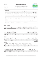 Beautiful Ones - Suede drum sheet music