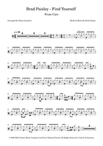 Find Yourself - Brad Paisley drum sheet music