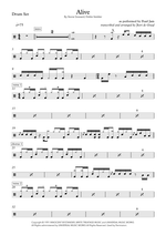 Alive - Pearl Jam drum sheet music