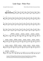 Poker Face - Lady Gaga drum sheet music