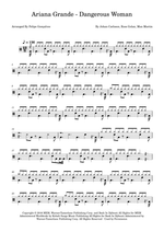 Dangerous Woman - Ariana Grande drum sheet music