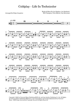 Life in Technicolor - Coldplay drum sheet music