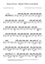 Maybe I Won't Look Back - Stacie Orrico drum sheet music
