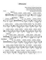Zillionaire - Flo Rida drum sheet music