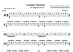 Sweater Weather - The Neighbourhood drum sheet music