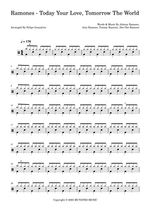 Today Your Love, Tomorrow the World - Ramones drum sheet music