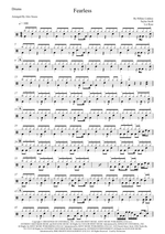 Fearless - Taylor Swift drum sheet music