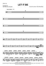 Let It Be - The Beatles drum sheet music