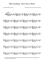 Don't Say a Word - Ellie Goulding drum sheet music