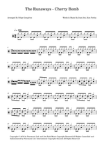 Cherry Bomb - The Runaways drum sheet music