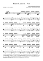 Jam - Michael Jackson drum sheet music