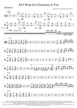 All I Want for Christmas Is You (feat. Mariah Carey) (SuperFestive!) - Justin Bieber drum sheet music