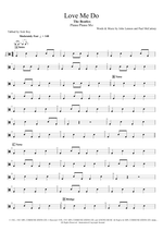 Love Me Do - The Beatles drum sheet music