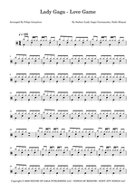 LoveGame - Lady Gaga drum sheet music