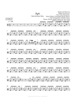 Apt. (feat. Bruno Mars) - Rosé (로제) drum sheet music