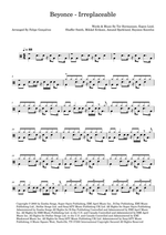 Irreplaceable - Beyonce drum sheet music