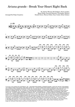 Break Your Heart Right Back (feat. Donald Glover) - Ariana Grande drum sheet music