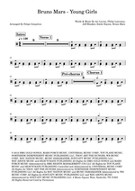 Young Girls - Bruno Mars drum sheet music