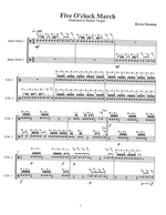 Five O'Clock March - Byron Mutnick drum sheet music