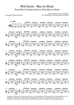 Men in Black - Will Smith drum sheet music