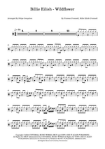 Wildflower - Billie Eilish drum sheet music