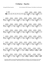 Sparks - Coldplay drum sheet music