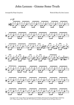 Gimme Some Truth - John Lennon drum sheet music